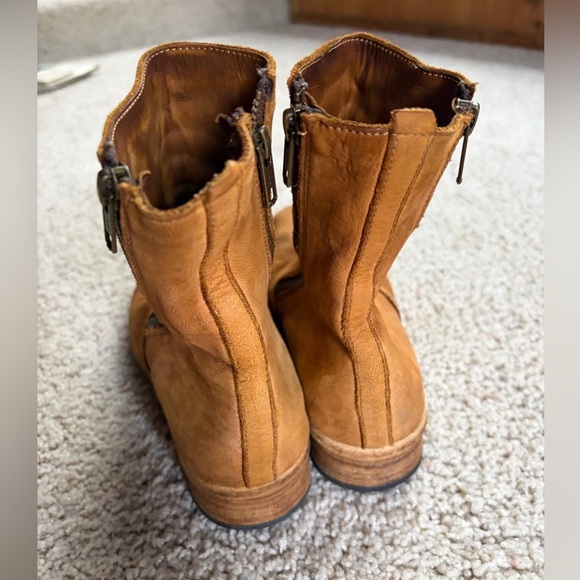 SHOTO rough hewn double zip in cuoio - Picture 5 of 7